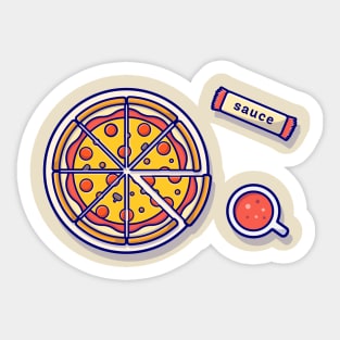 Pizza Cartoon Sticker